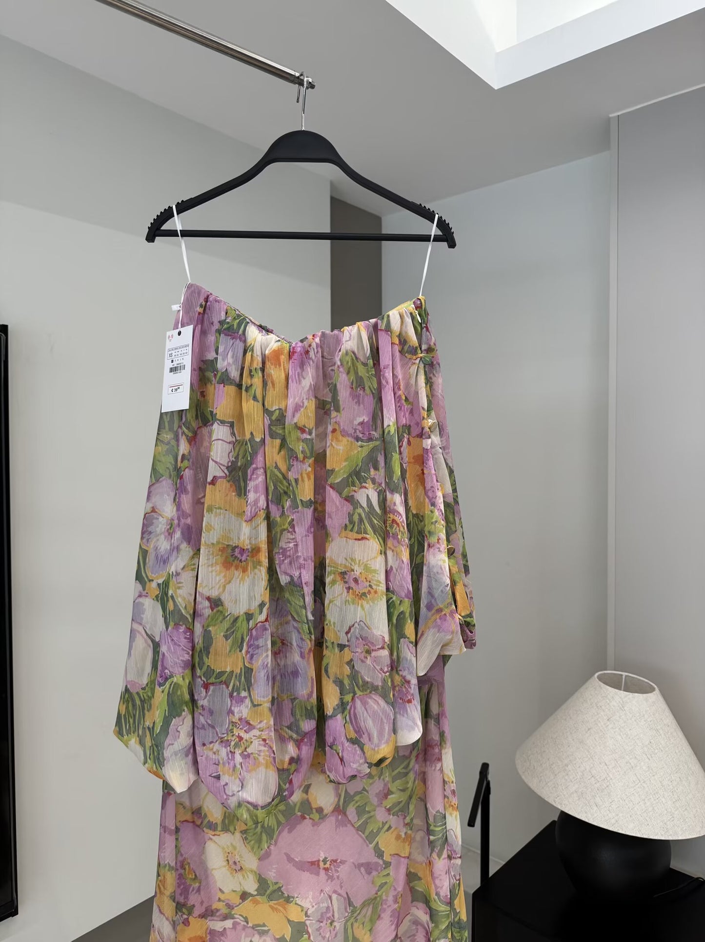 Women's New Fashion Sleeveless Flower Printed suspender Midi Dress