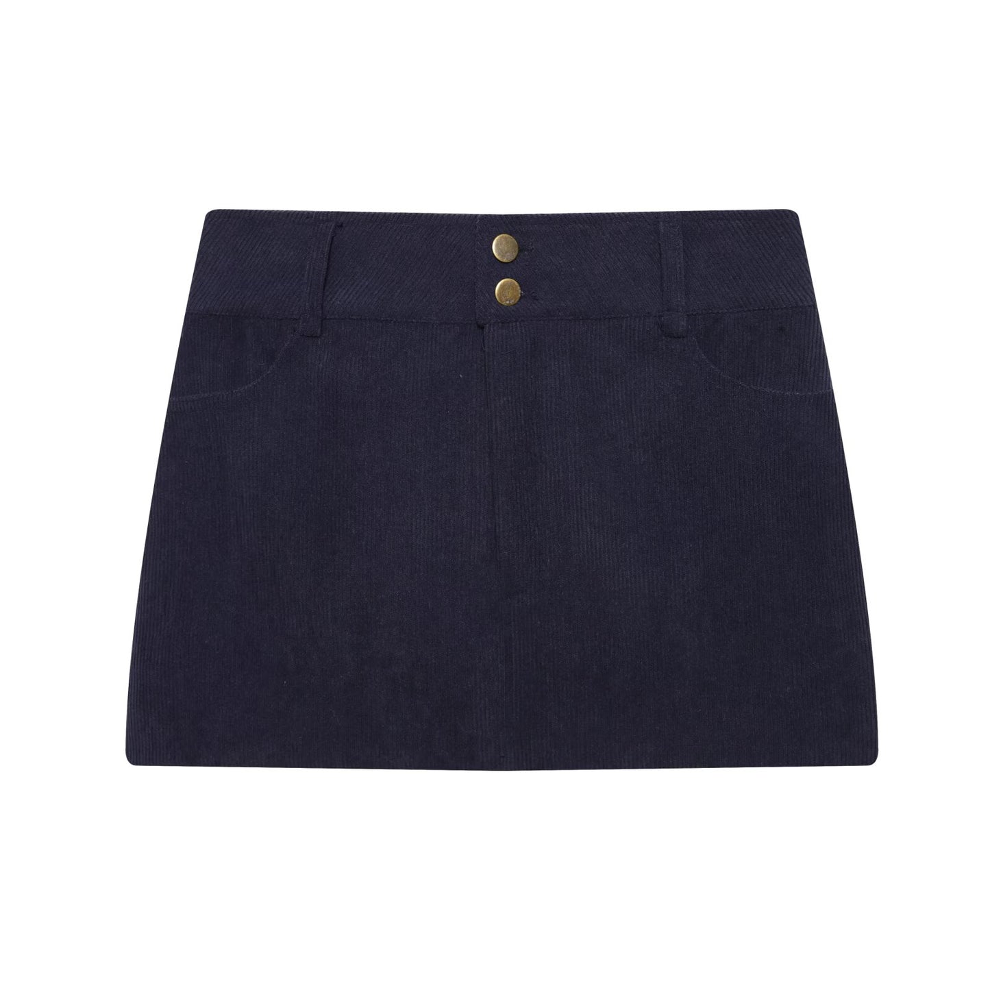 Women's Flip decoration slim corduroy mini skirt