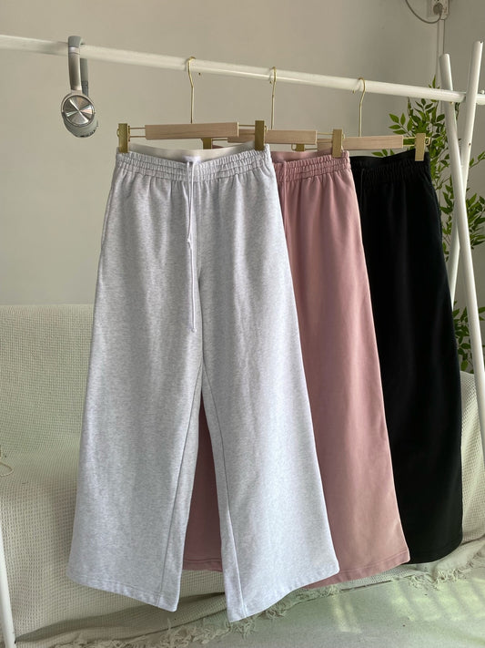 Women's new casual Joker double waist straight pants sweatpants