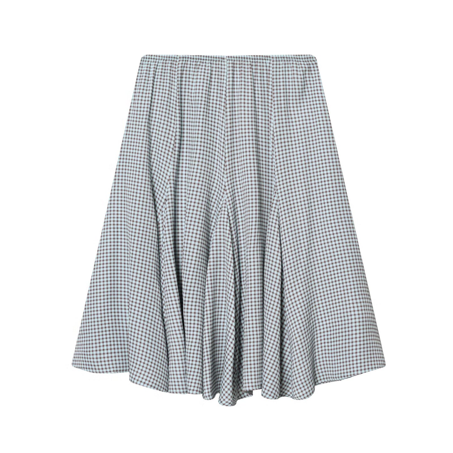 suit Women's 2 pieces pleated poplin plaid shirt+Skirts