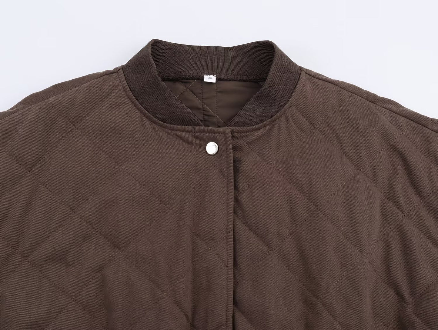 Women's new fashion warm stand collar quilted pilot jacket Coat