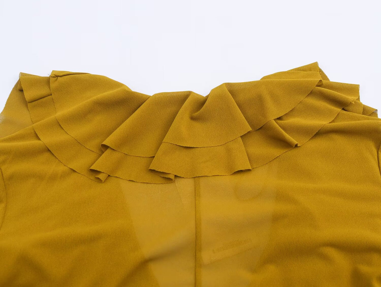 Women's new fashion layered decoration V-neck draped shirt