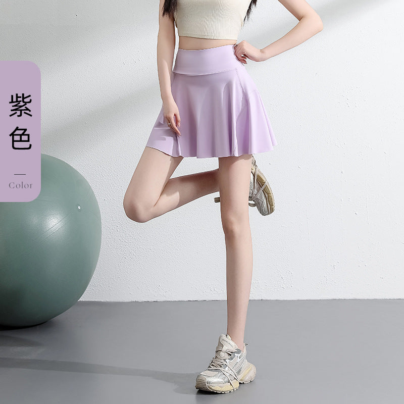 Women's New Summer Tennis Yoga Sun Protection Skirt Anti-exposure A-bag Hip Skirt