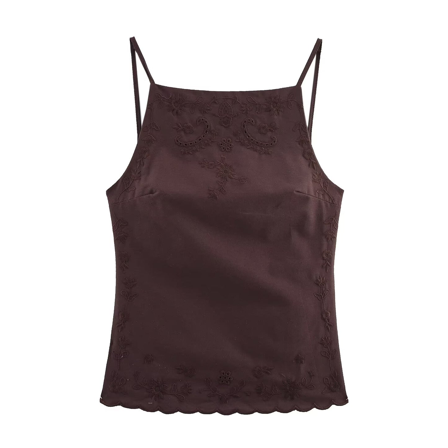 suit Women's 2 pieces new Fashion backless embroidered suspender top+Pants suit