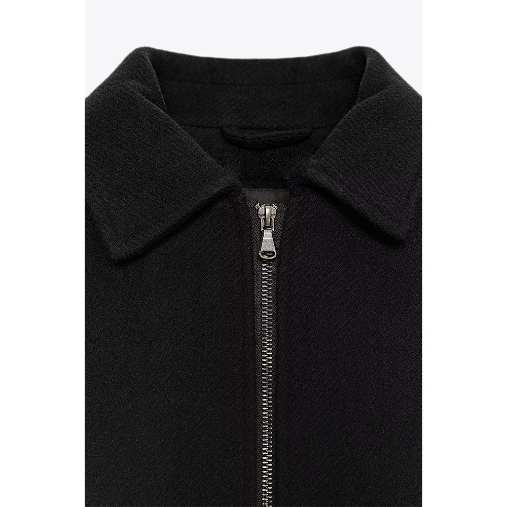 Women's new fashion casual Lapel wool blend jacket Coat