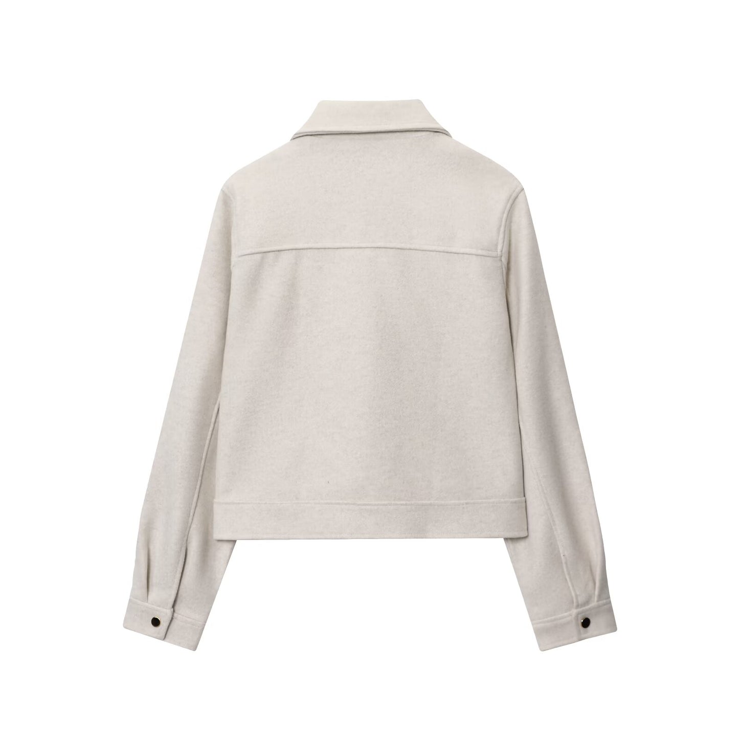 Women's new fashion long sleeved soft textured zipper jacket Coat