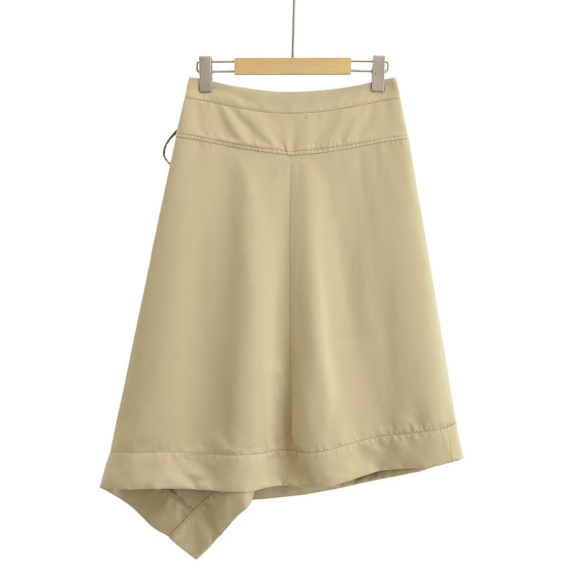 Women's new fashion asymmetric design Wrapping style mid waist MIDI skirt