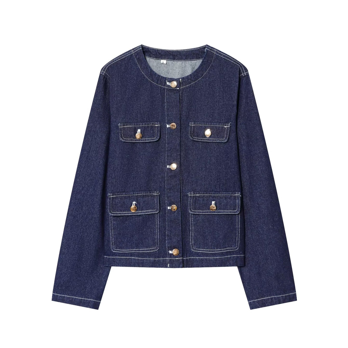 Women's new fashion casual single breasted denim jacket Coat