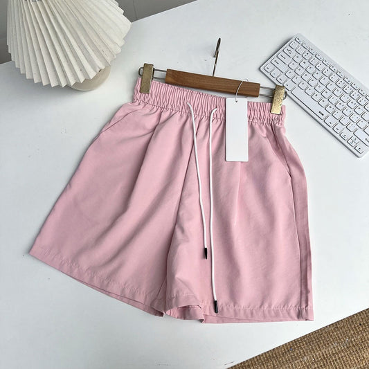 Women's 2025 New Fashion Casual Joker Loose Version Elastic Waist Drawstring Design Shorts.