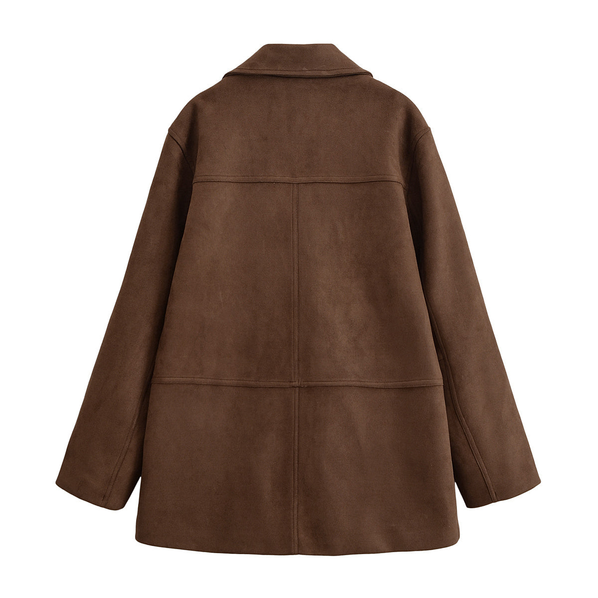 Women's 2025 new fashion loose warm suede suit jacket