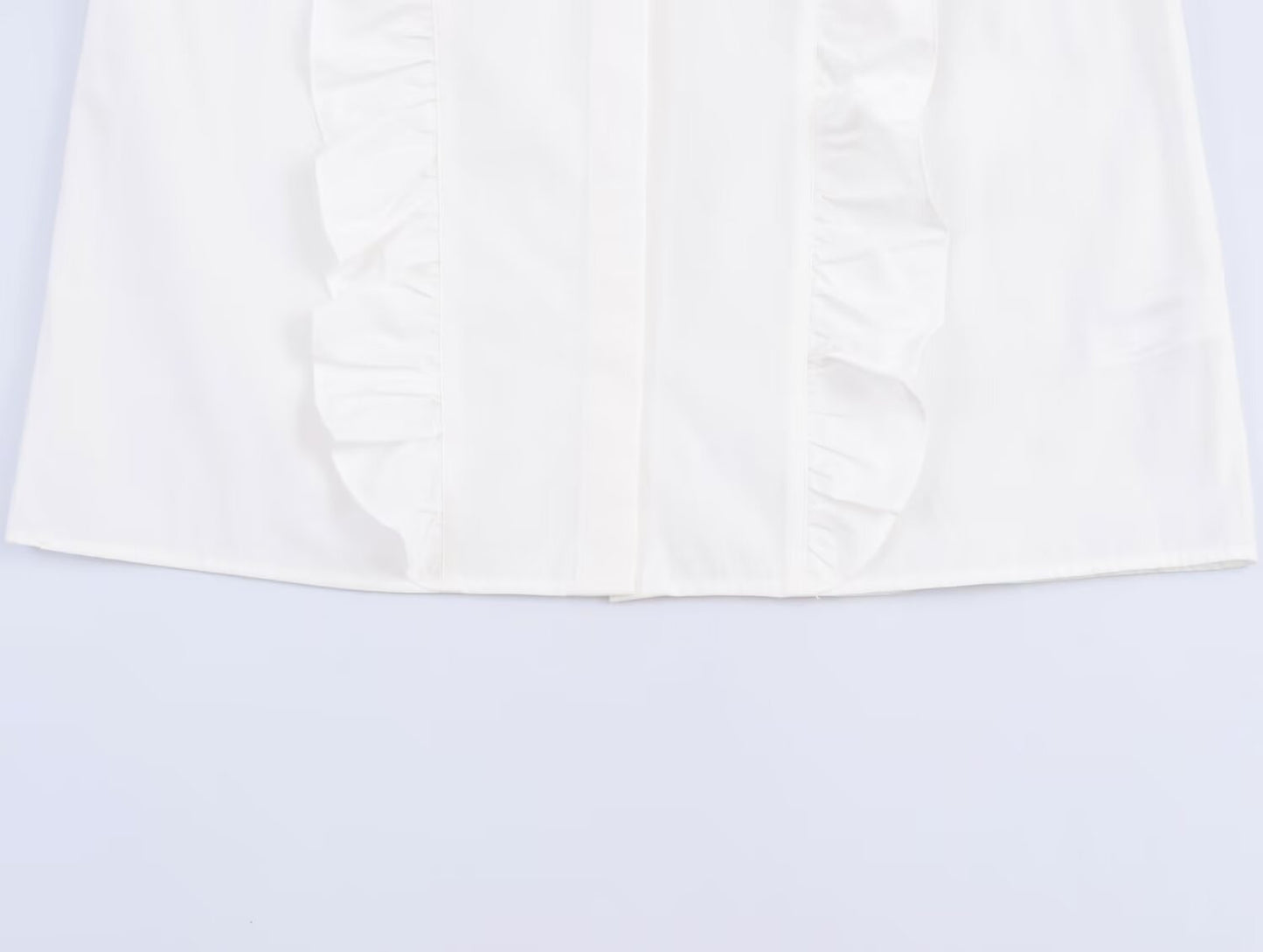 Women's Lapel beaded Decorative poplin shirt