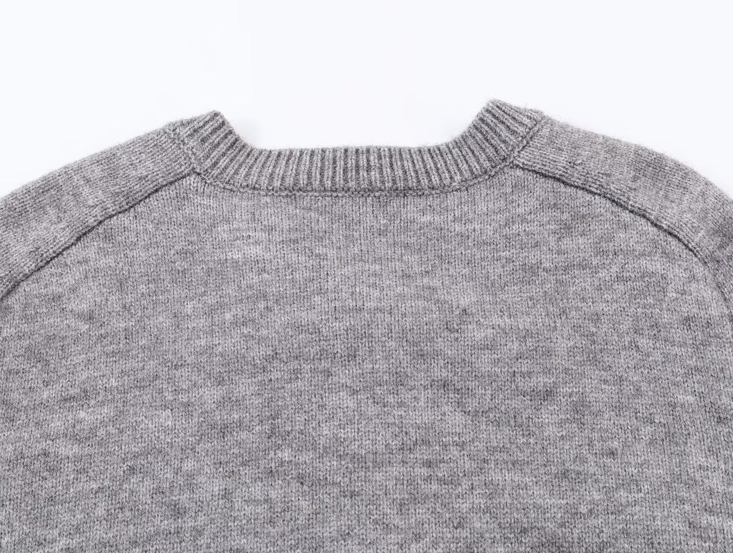 Women's soft textured round neck knitted Coat