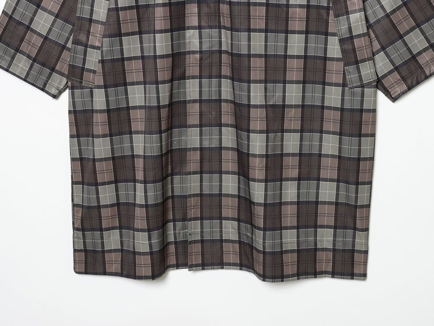 Women's loose standing collar plaid Windbreaker coat