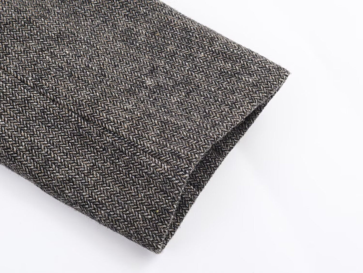 Women's herringbone twill wool blend Blazer Coat