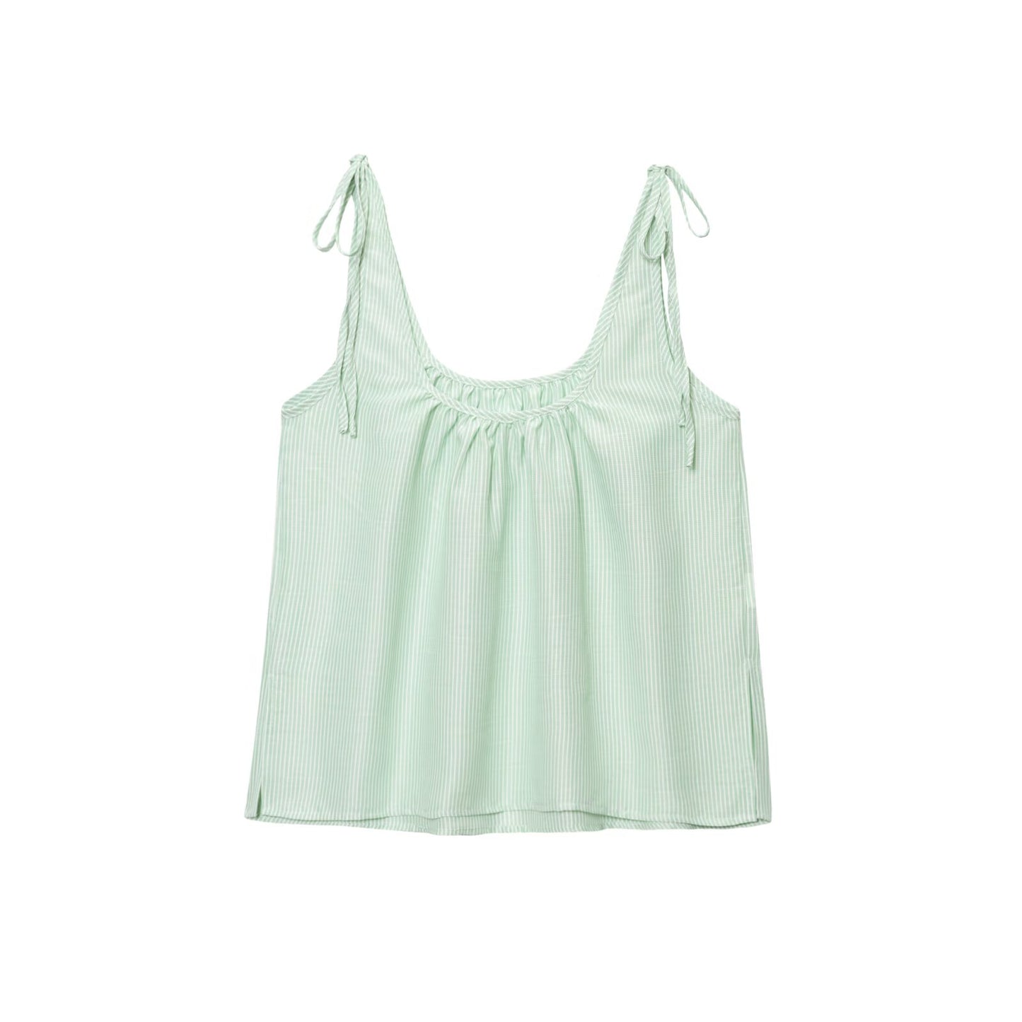 Suit women's 2 pieces 2025 fashion striped suspender top+pants women's suit