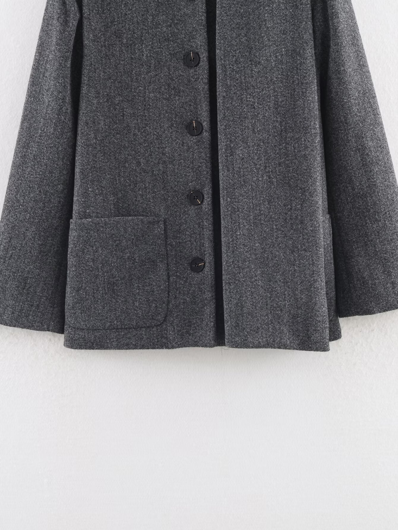 Women's with scarf loose O Neck woolen Coat