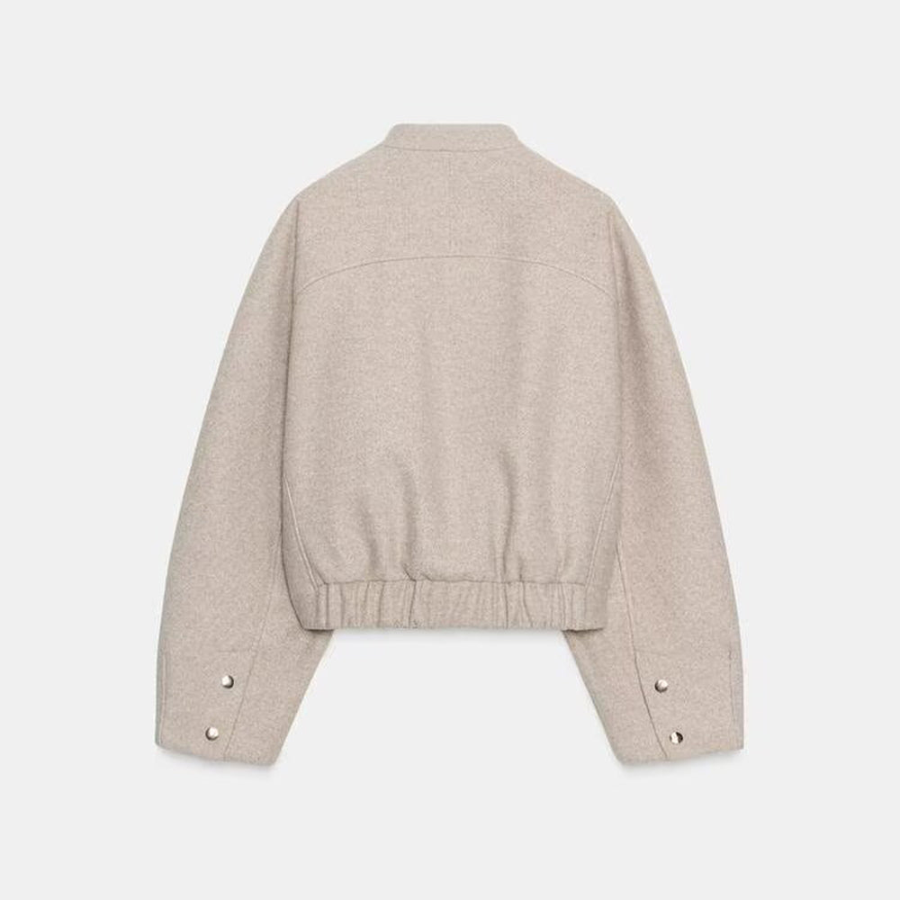 Women's new fashion elastic hem soft texture flying jacket Coat