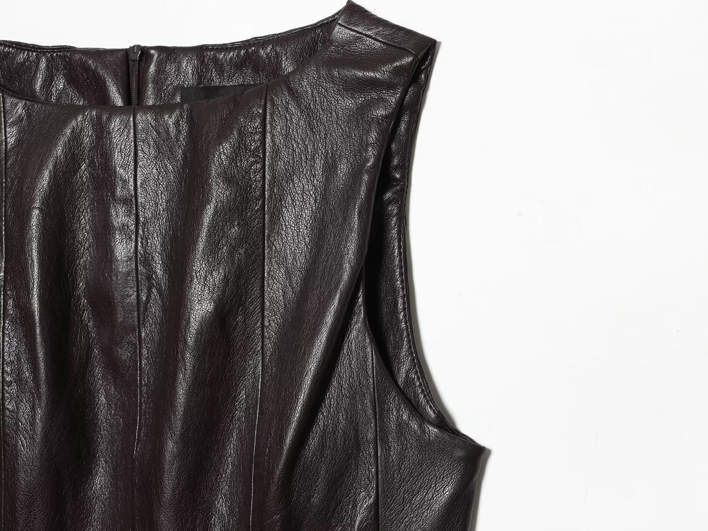 suit Women's 2 pieces with Belt faux leather effect sleeveless top+Skirts