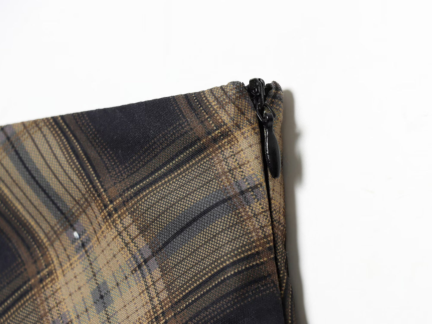 Women's lace hem casual plaid MIDI skirt