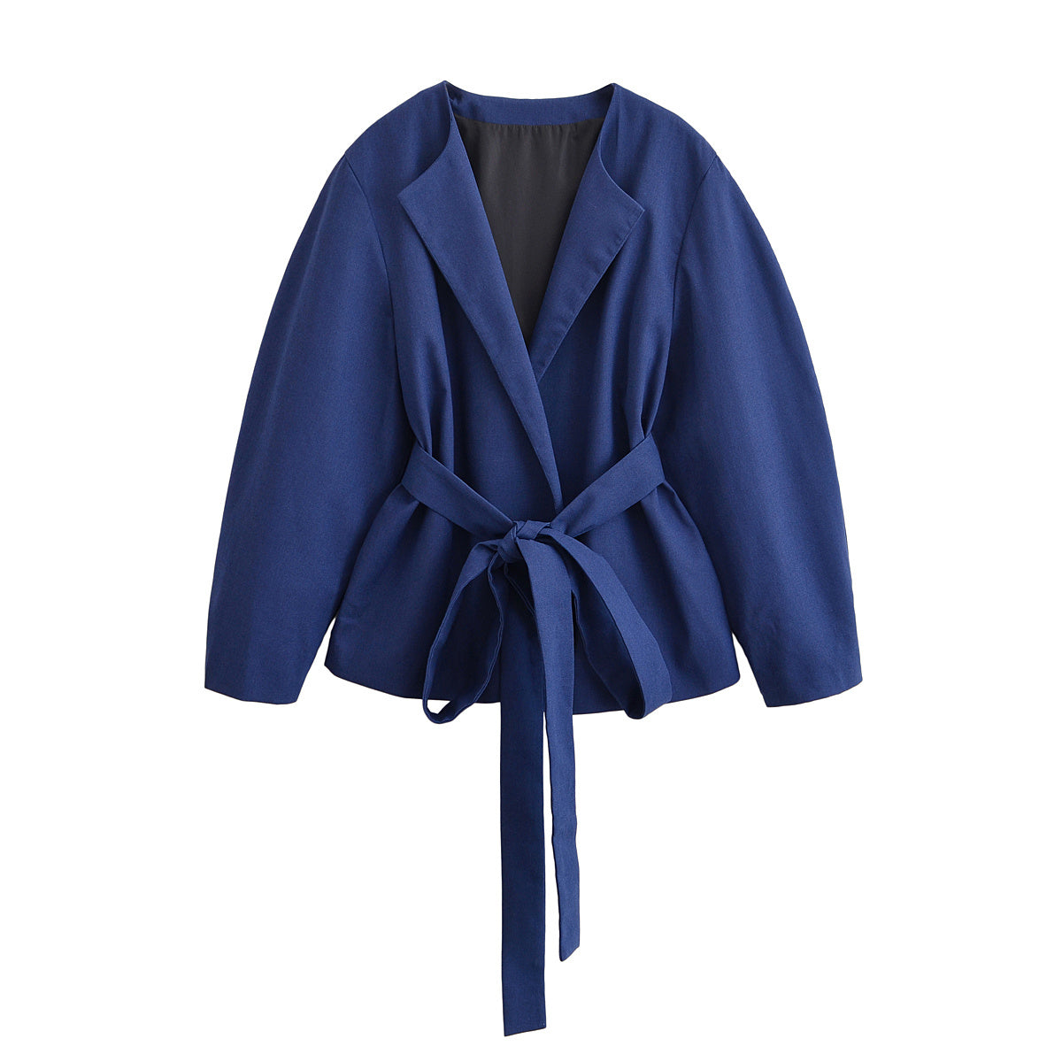 Women's New Fashion With Belt Hemp Blended Kimono Style Suit Coat+Pants Suit