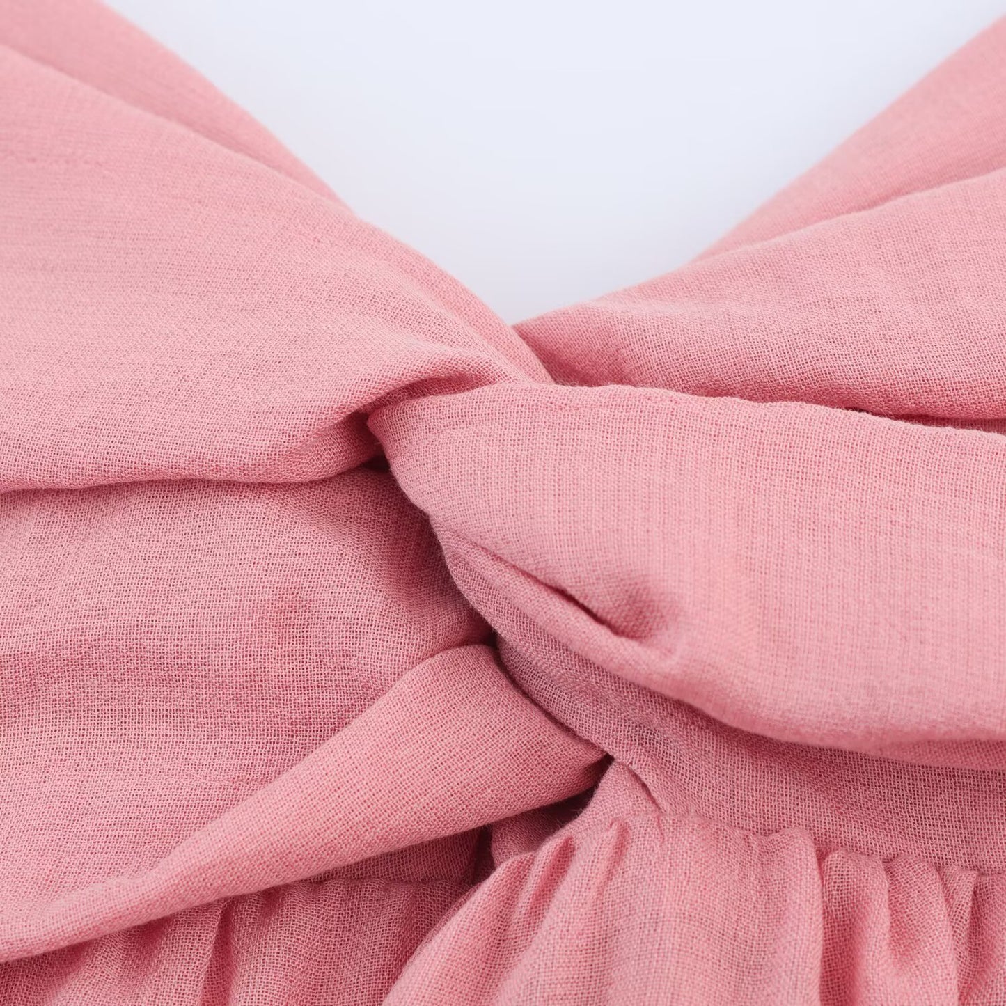 Women's New Fashion Knot Decoration Beaded suspender Midi Dress