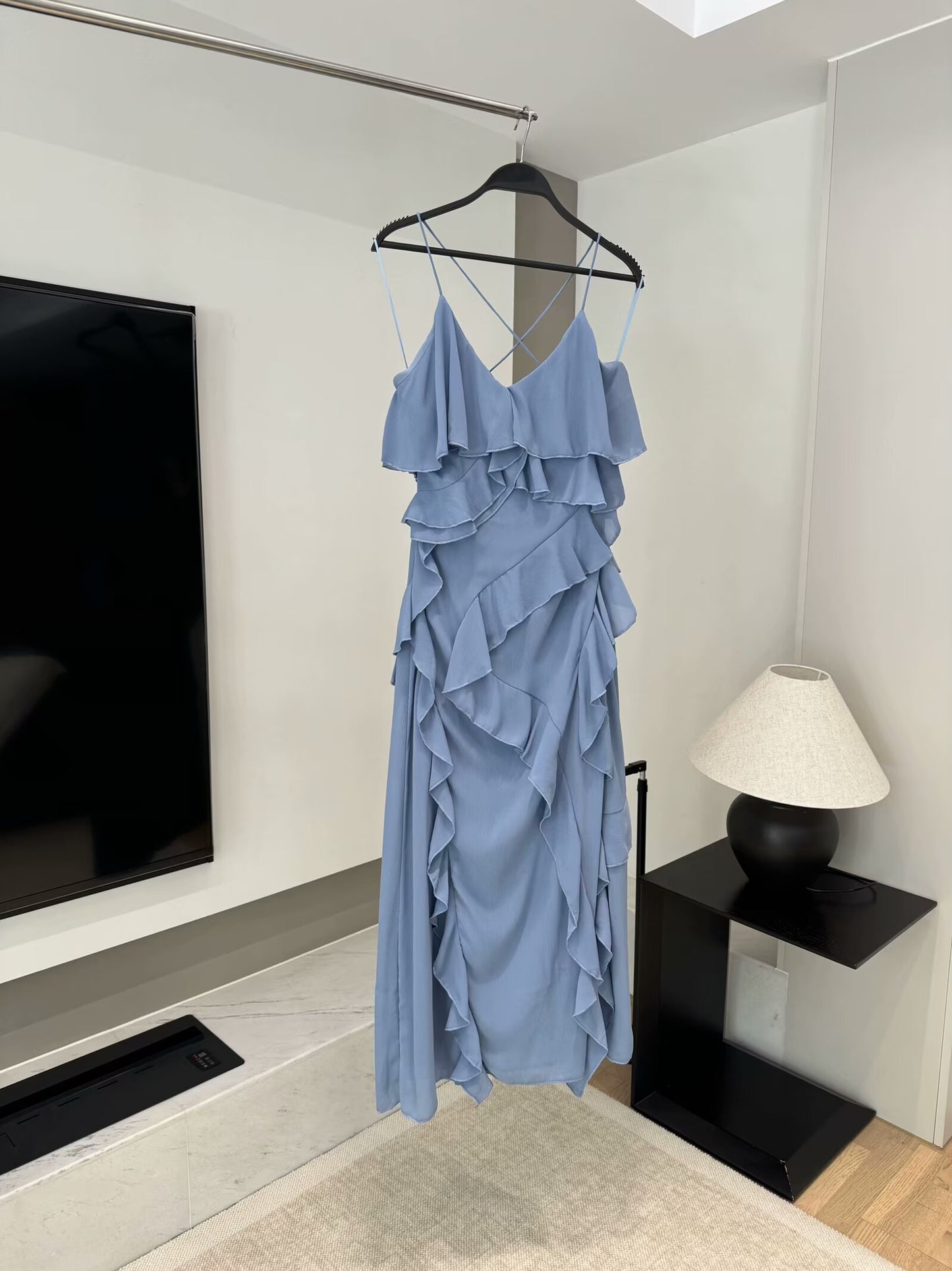 Women's 2025 chic fashion laminated decorative dress