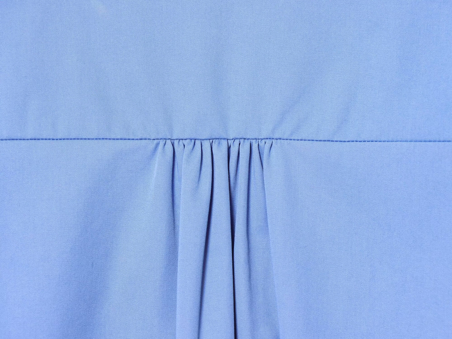 Women's O Neck zipper balloon sleeve poplin shirt