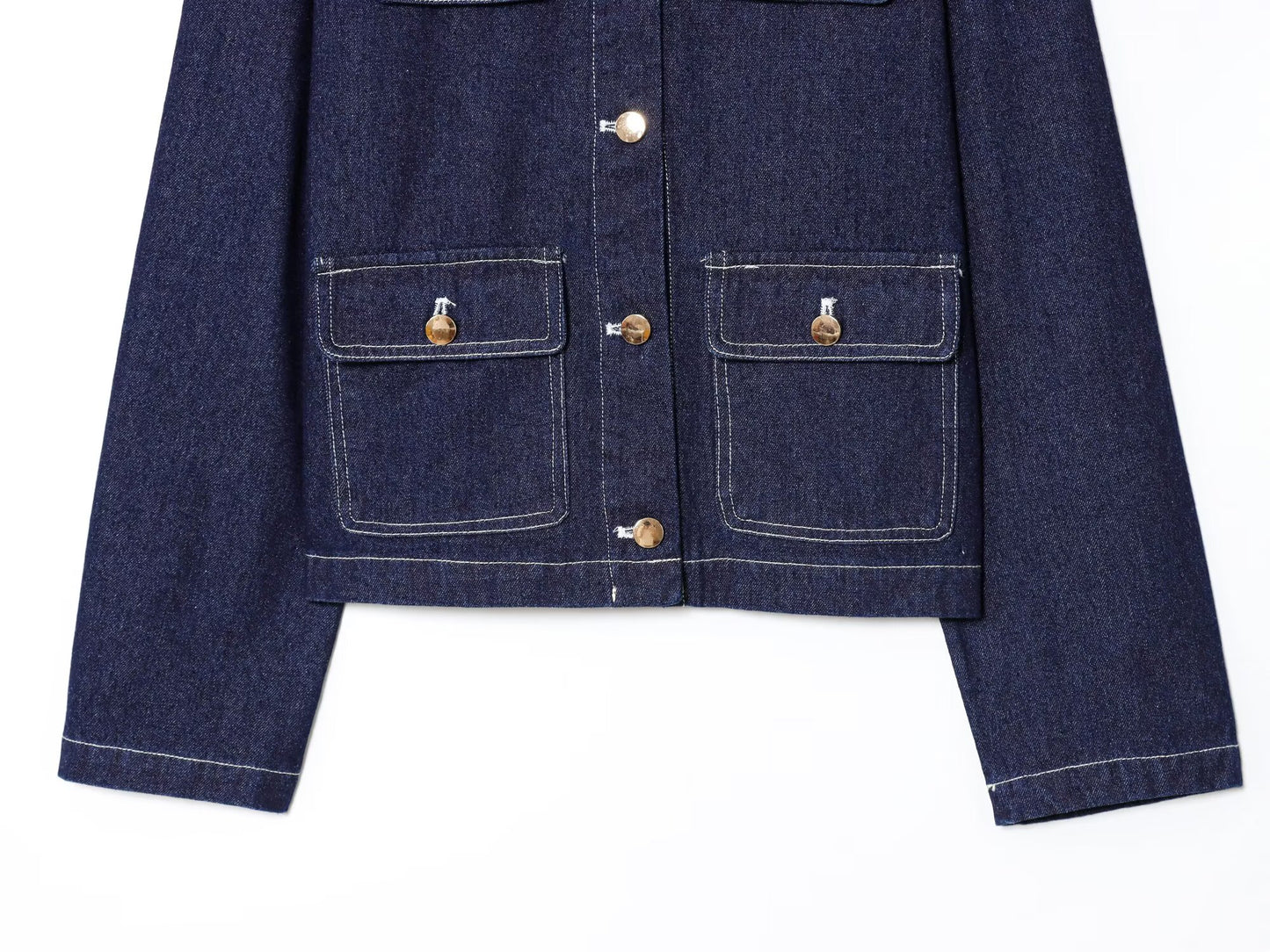 Women's new fashion casual single breasted denim jacket Coat