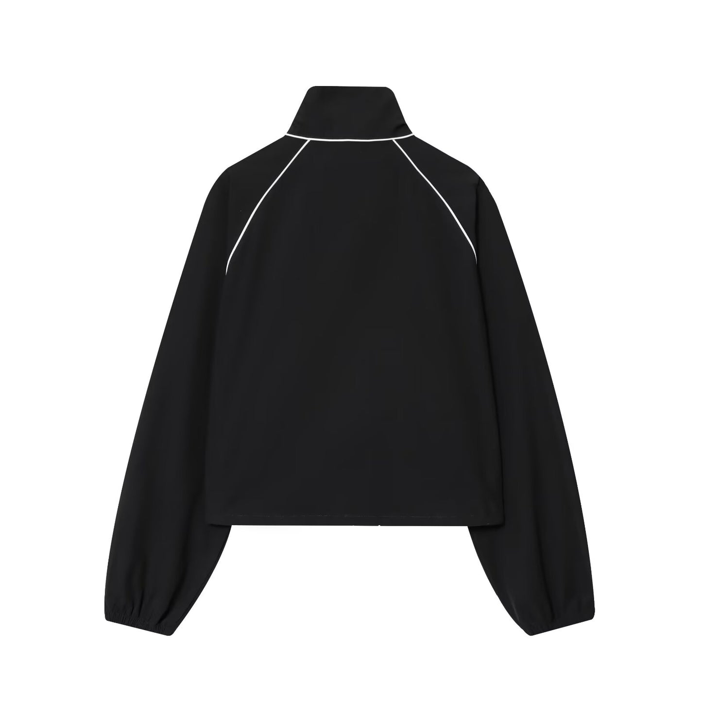 Women's new fashion side pocket casual stand collar nylon jacket