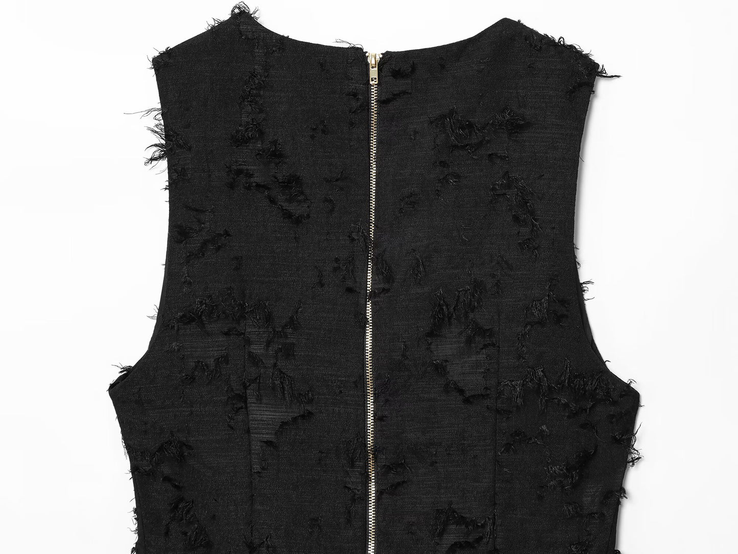 Women's New Fashion Bearded edge Short Skirt style hem Top