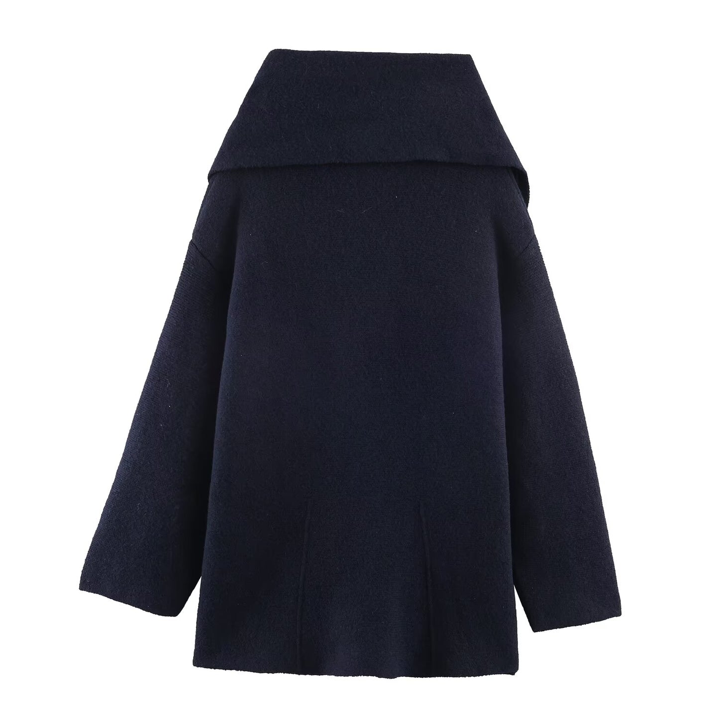 Women's with scarf long sleeved knitted Coat