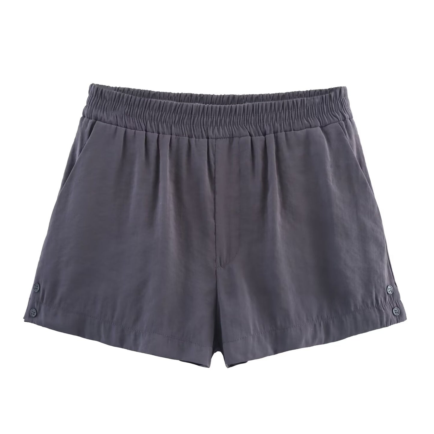 Women's fashion short sleeved single breasted V-neck shirt+Shorts suit