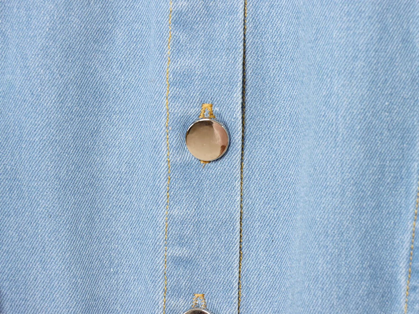 Women's new fashion layered decoration sleeveless denim shirt