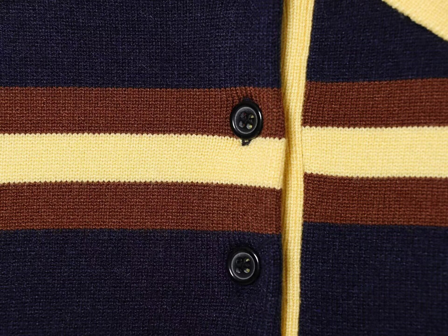 Women's casual striped knitted polo shirt