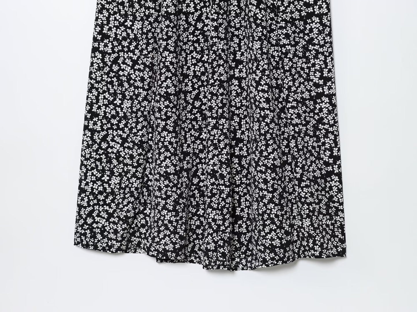 Women's New Fashion Flower Printed suspender Midi Dress