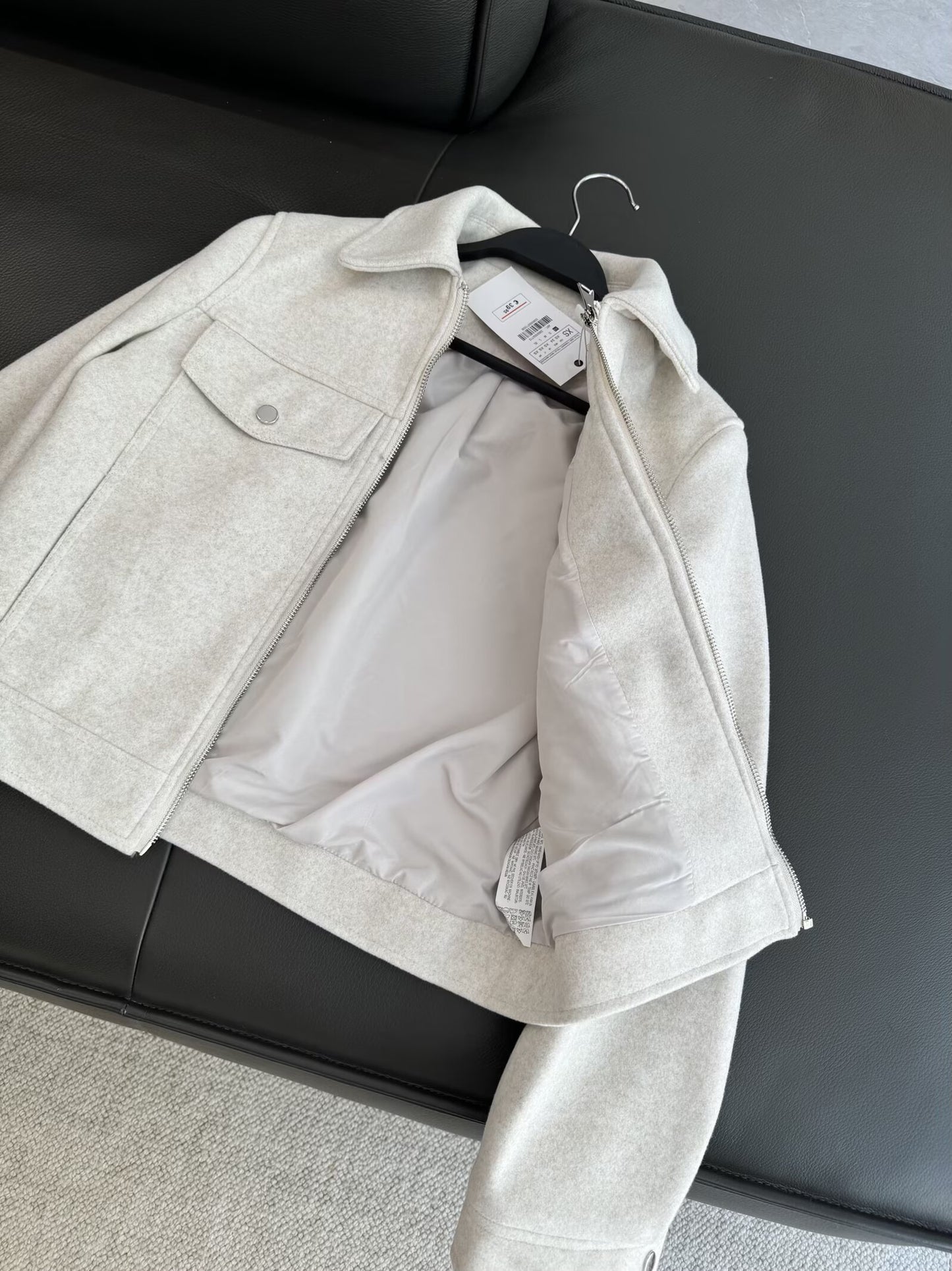 Women's 2025 new fashion soft texture zipper jacket Coat