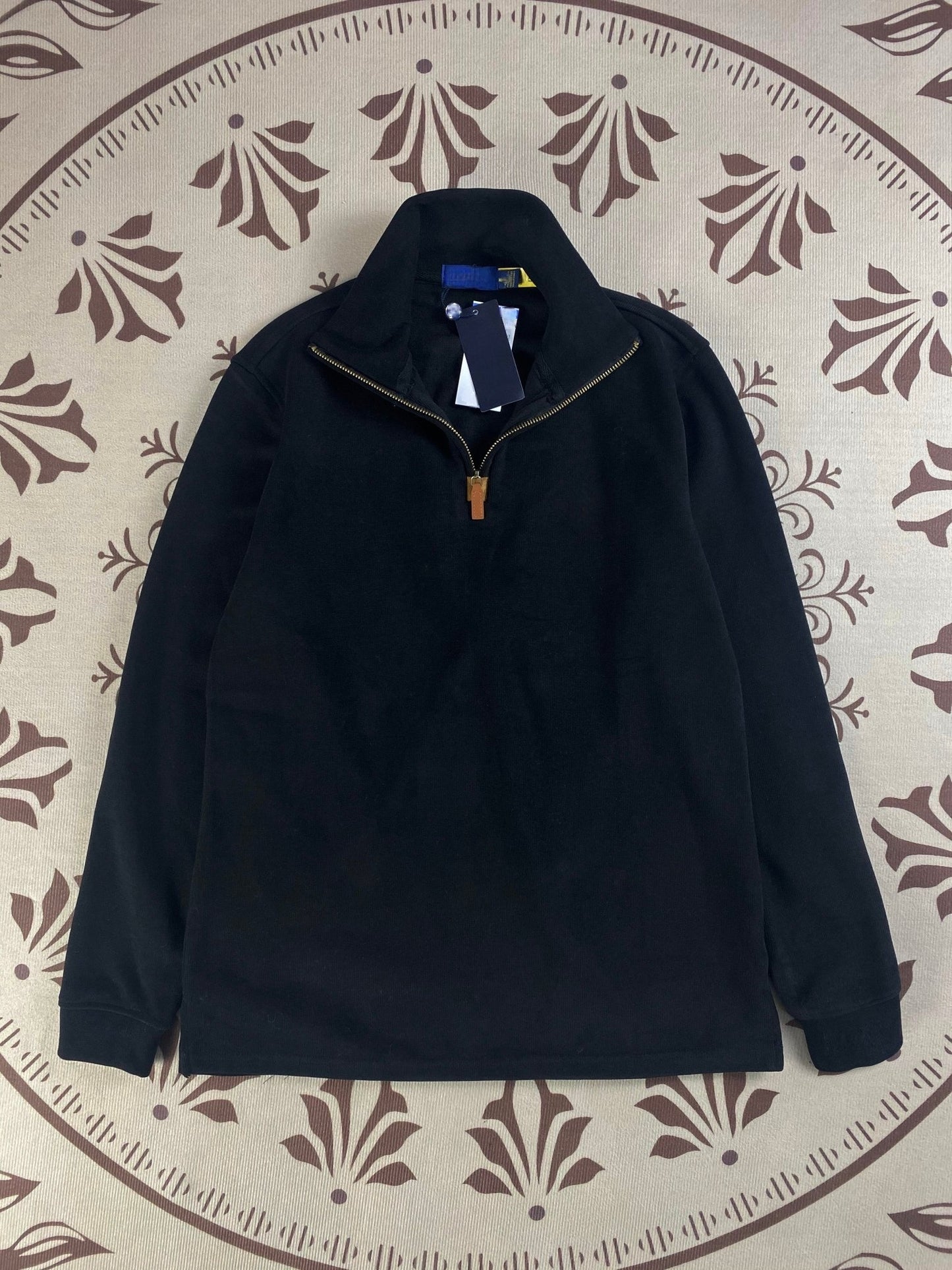 Men's and women's new casual Joker Mini fabric long sleeve half zipper sweater